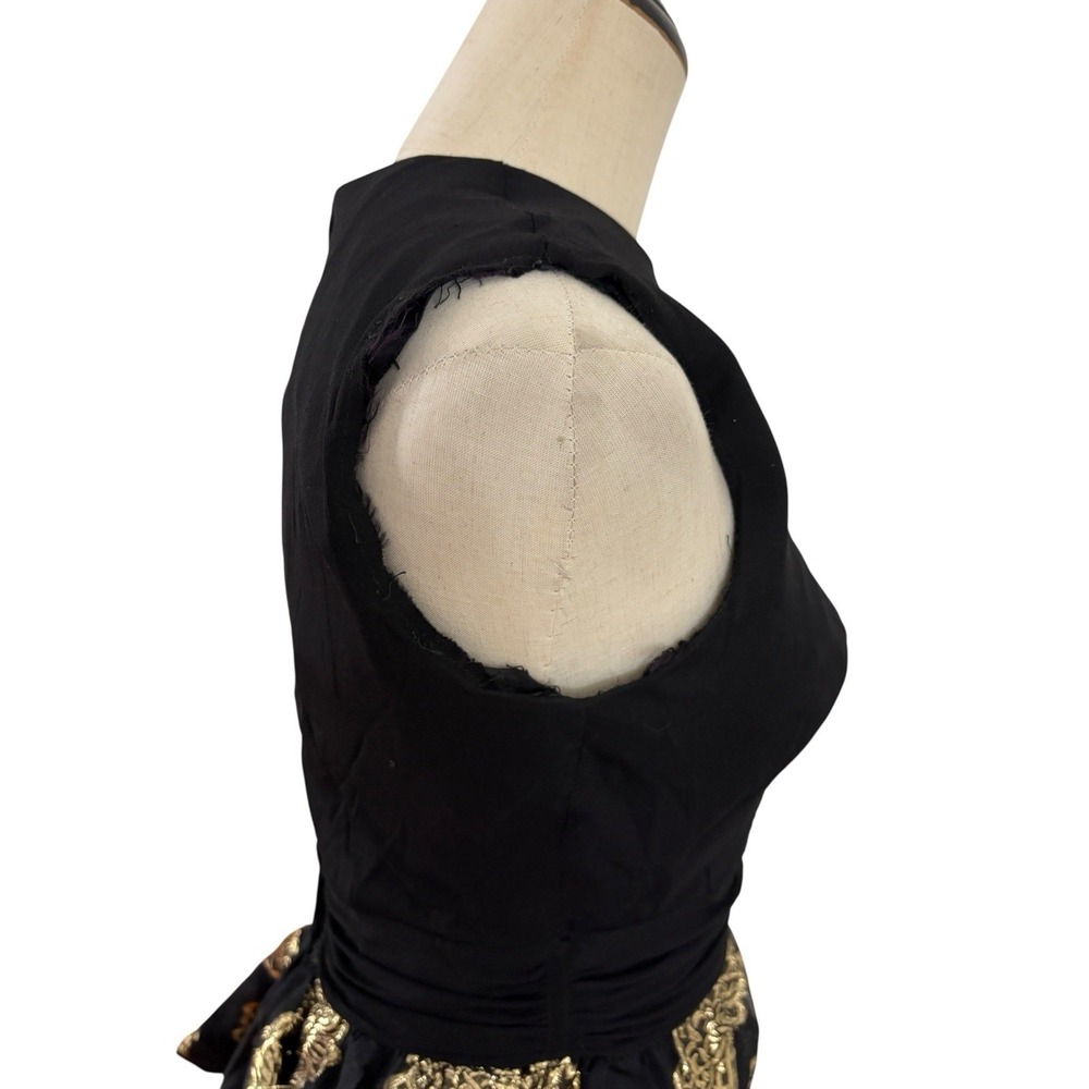 Vtg 50s 60s Parade NY Dress Cocktail Gold Brocade Silk Jersey Bodice Project - Picture 6 of 10